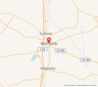 Map of McComb, Mississippi