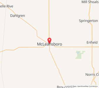 Map of McLeansboro, Illinois
