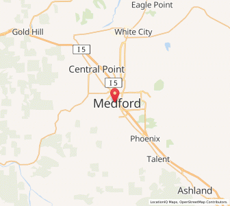 Map of Medford, Oregon