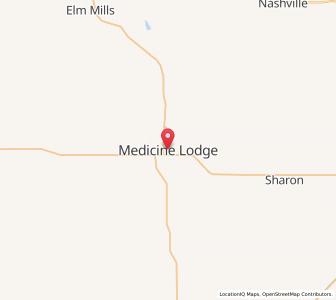 Map of Medicine Lodge, Kansas