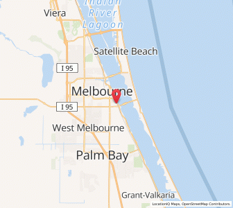 Map of Melbourne, Florida