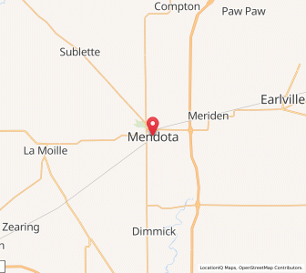 Map of Mendota, Illinois