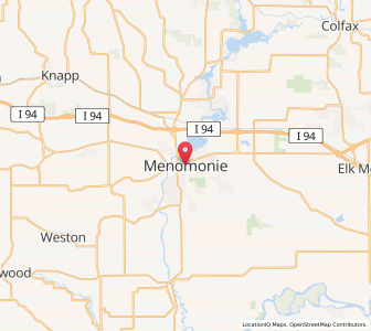 Map of Menomonie, Wisconsin
