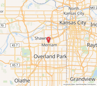 Map of Merriam, Kansas