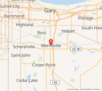 Map of Merrillville, Indiana