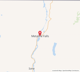 Map of Metaline Falls, Washington