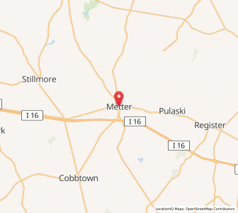 Map of Metter, Georgia