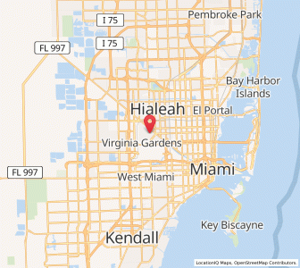 Map of Miami Springs, Florida