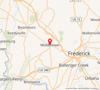 Map of Middletown, Maryland