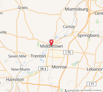 Map of Middletown, Ohio