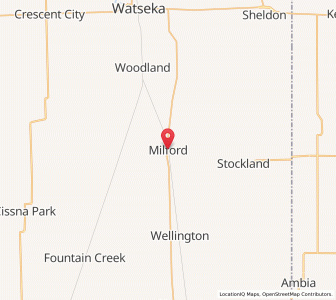 Map of Milford, Illinois