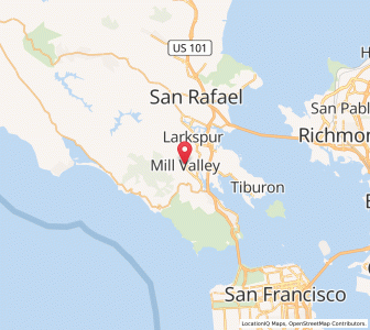 Map of Mill Valley, California