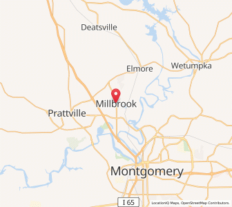 Map of Millbrook, Alabama