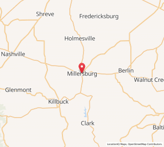 Map of Millersburg, Ohio
