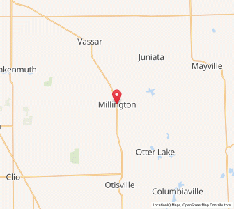 Map of Millington, Michigan