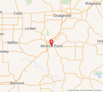 Map of Mineral Point, Wisconsin