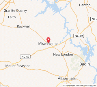 Map of Misenheimer, North Carolina