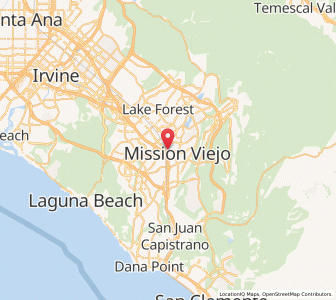 Map of Mission Viejo, California