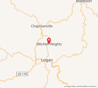 Map of Mitchell Heights, West Virginia