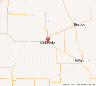 Map of Mobeetie, Texas