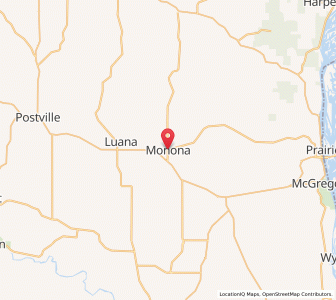Map of Monona, Iowa