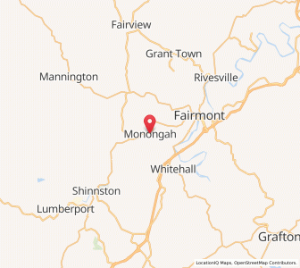 Map of Monongah, West Virginia