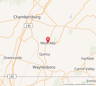 Map of Mont Alto, Pennsylvania