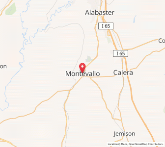 Map of Montevallo, Alabama