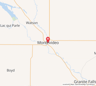Map of Montevideo, Minnesota
