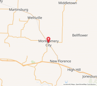 Map of Montgomery City, Missouri