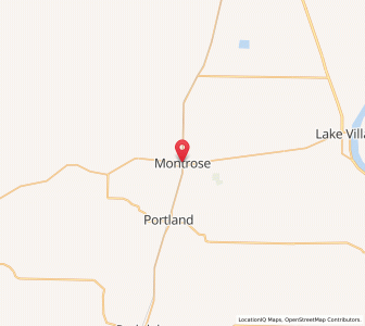 Map of Montrose, Arkansas