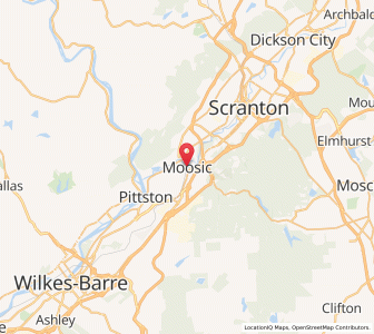 Map of Moosic, Pennsylvania