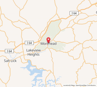 Map of Morehead, Kentucky