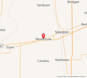 Map of Morehouse, Missouri