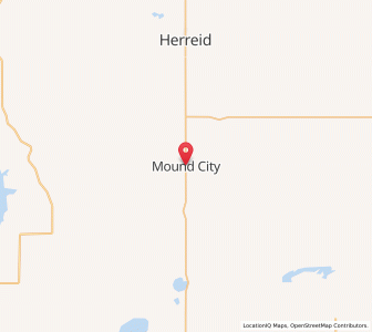 Map of Mound City, South Dakota