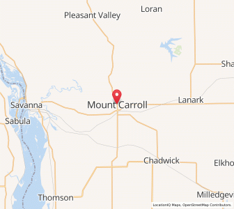 Map of Mount Carroll, Illinois
