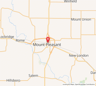 Map of Mount Pleasant, Iowa