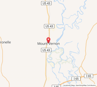 Map of Mount Vernon, Alabama