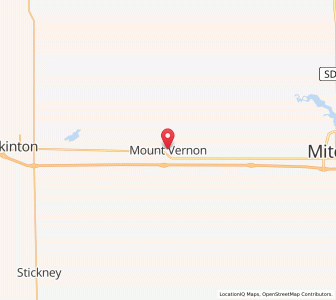 Map of Mount Vernon, South Dakota