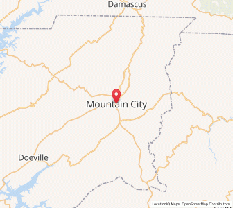 Map of Mountain City, Tennessee