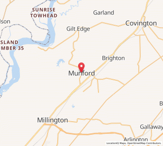 Map of Munford, Tennessee