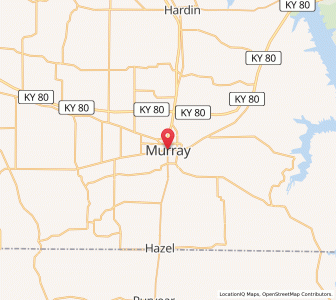 Map of Murray, Kentucky