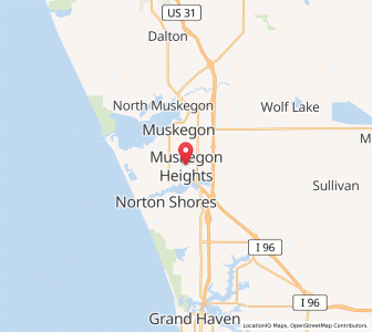 Map of Muskegon Heights, Michigan