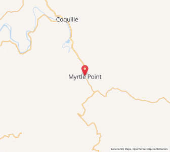 Map of Myrtle Point, Oregon