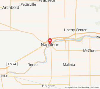 Map of Napoleon, Ohio