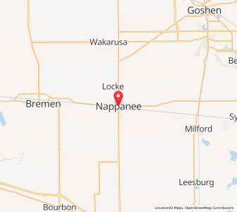 Map of Nappanee, Indiana