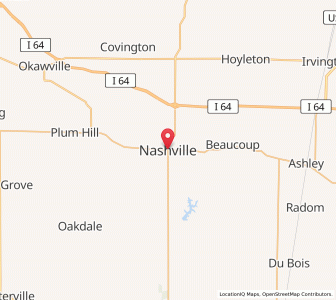 Map of Nashville, Illinois