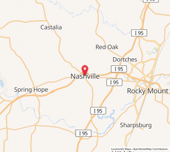 Map of Nashville, North Carolina