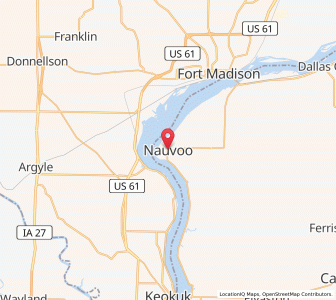 Map of Nauvoo, Illinois