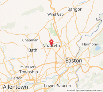 Map of Nazareth, Pennsylvania